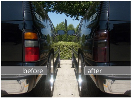 SUV Tail Light Tints Before and After